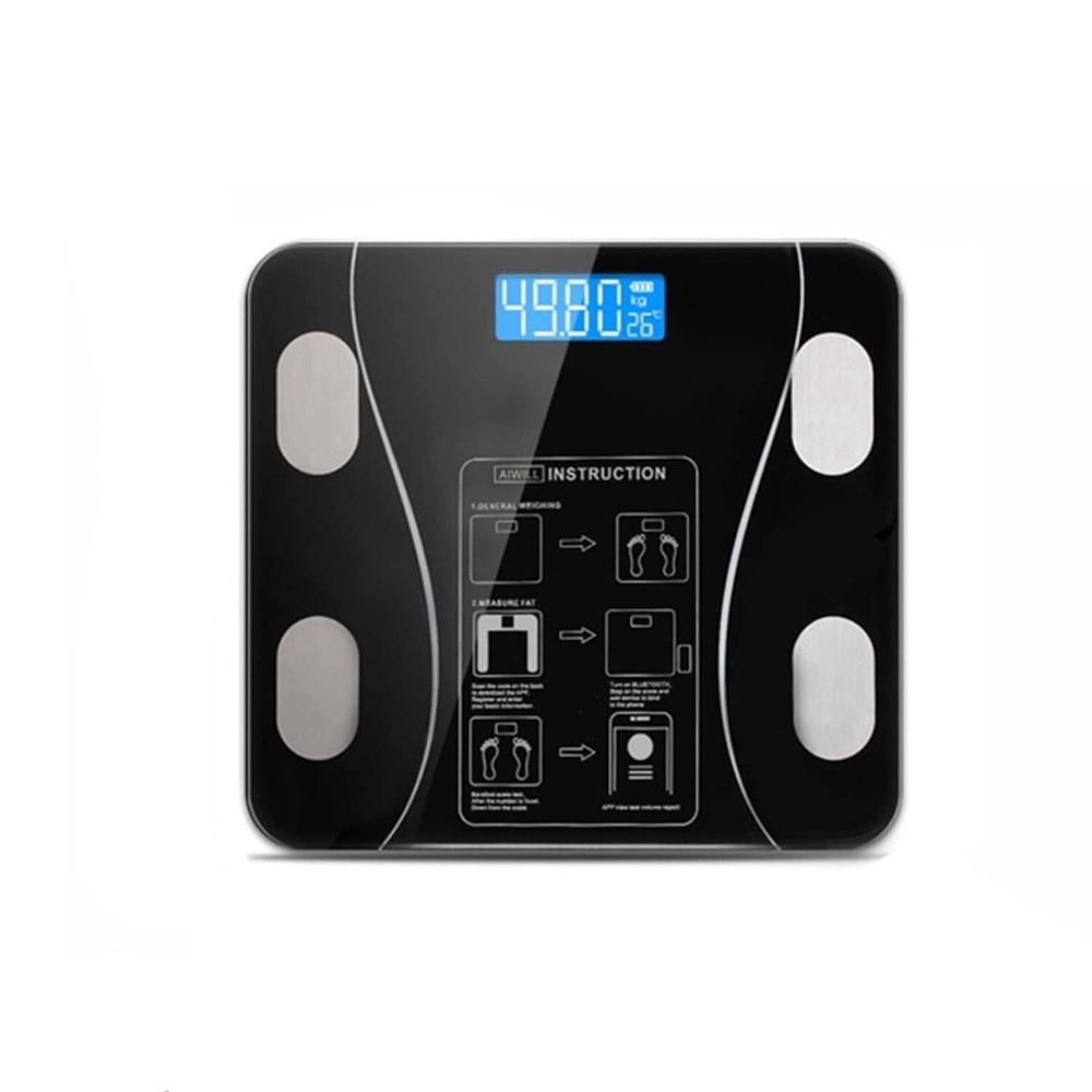 Body Fat Digital Bathroom Smart Scale with Bluetooth Technology Black