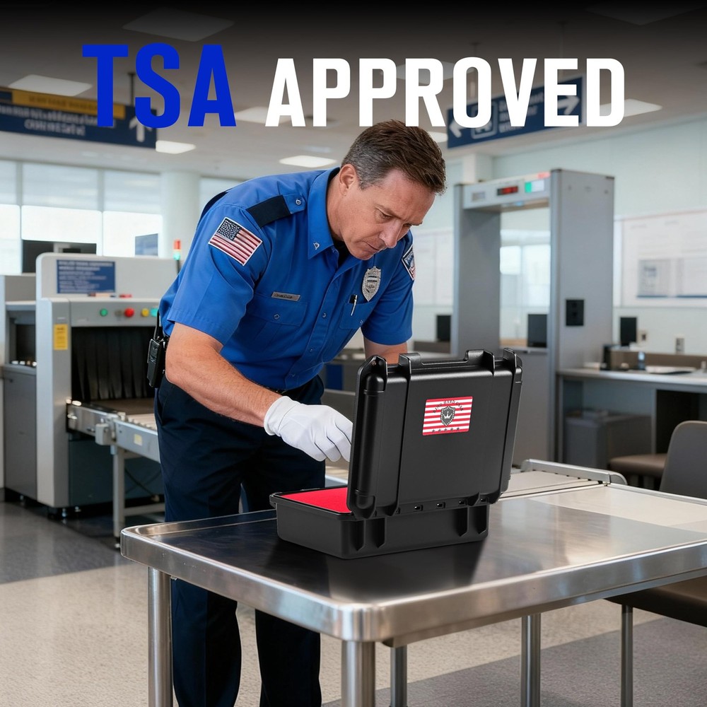 TSA Approved Handgun Case Hard Shell Lockable Waterproof Pistol Case
