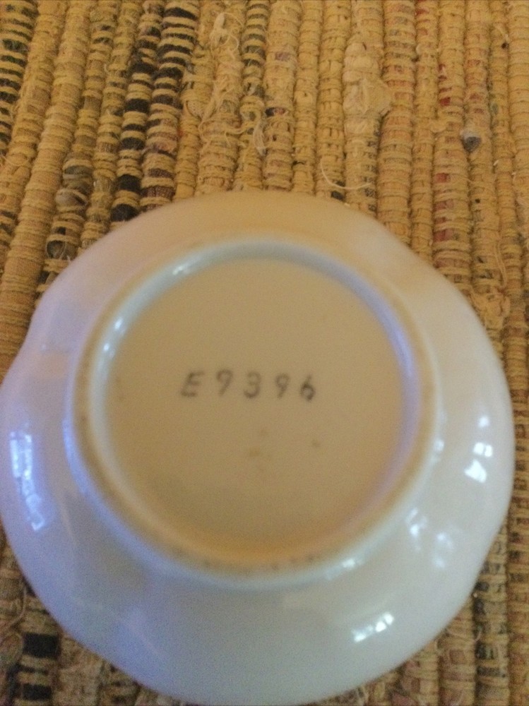 Vintage White Ceramic Numbered Pear Bowl With Lid