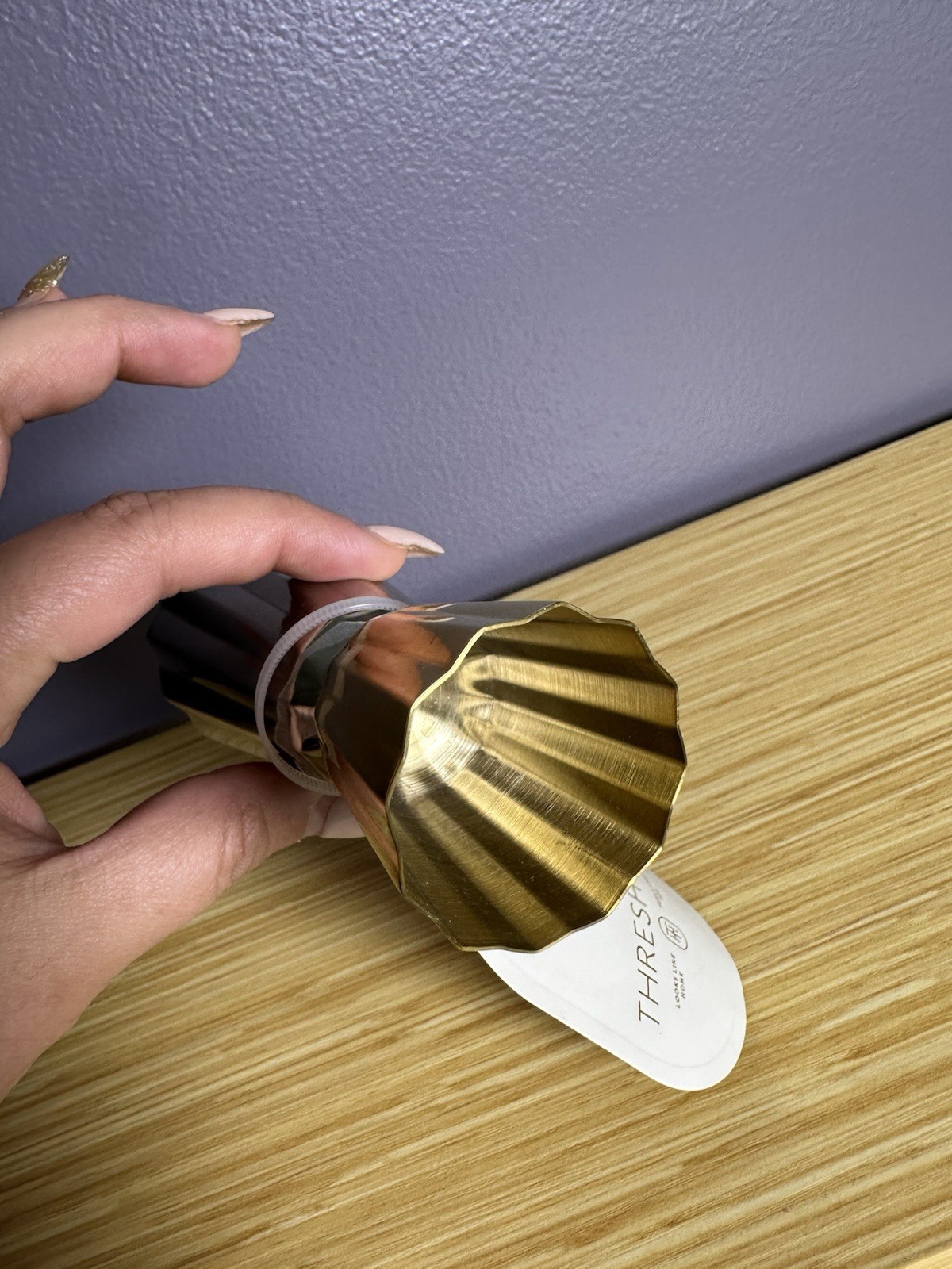 Threshold Double Jigger Metal Stainless Steel Gold Commercial Bar Tool