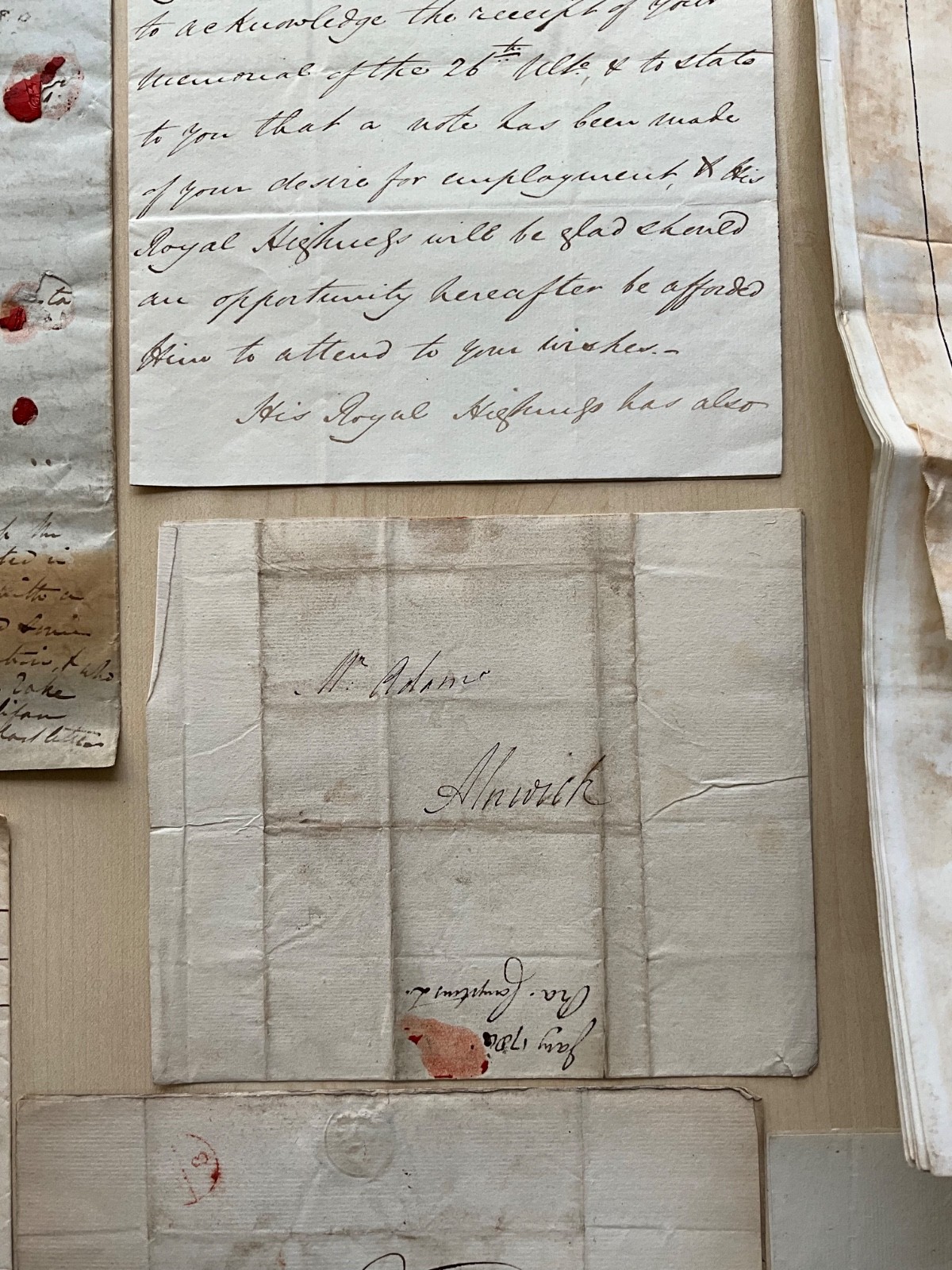 Antique GB Ephemera 1704 - 1880 mixed collection letters, deeds, invoices #SF45