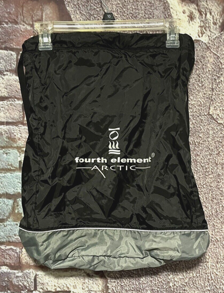 Fourth Element Artic Drawstring Black & Gray Accessories Bag with Buckles