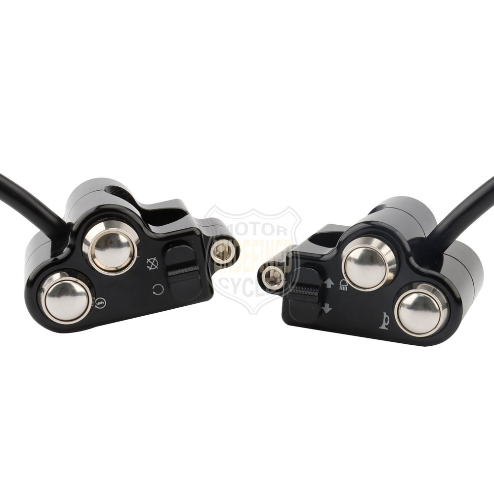 25mm 1'' Handlebar Control Switch Motorcycle Start Button For Harley Universal