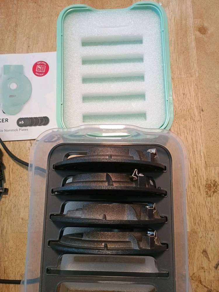 Dash Waffle Mini Maker System Open Box Teal