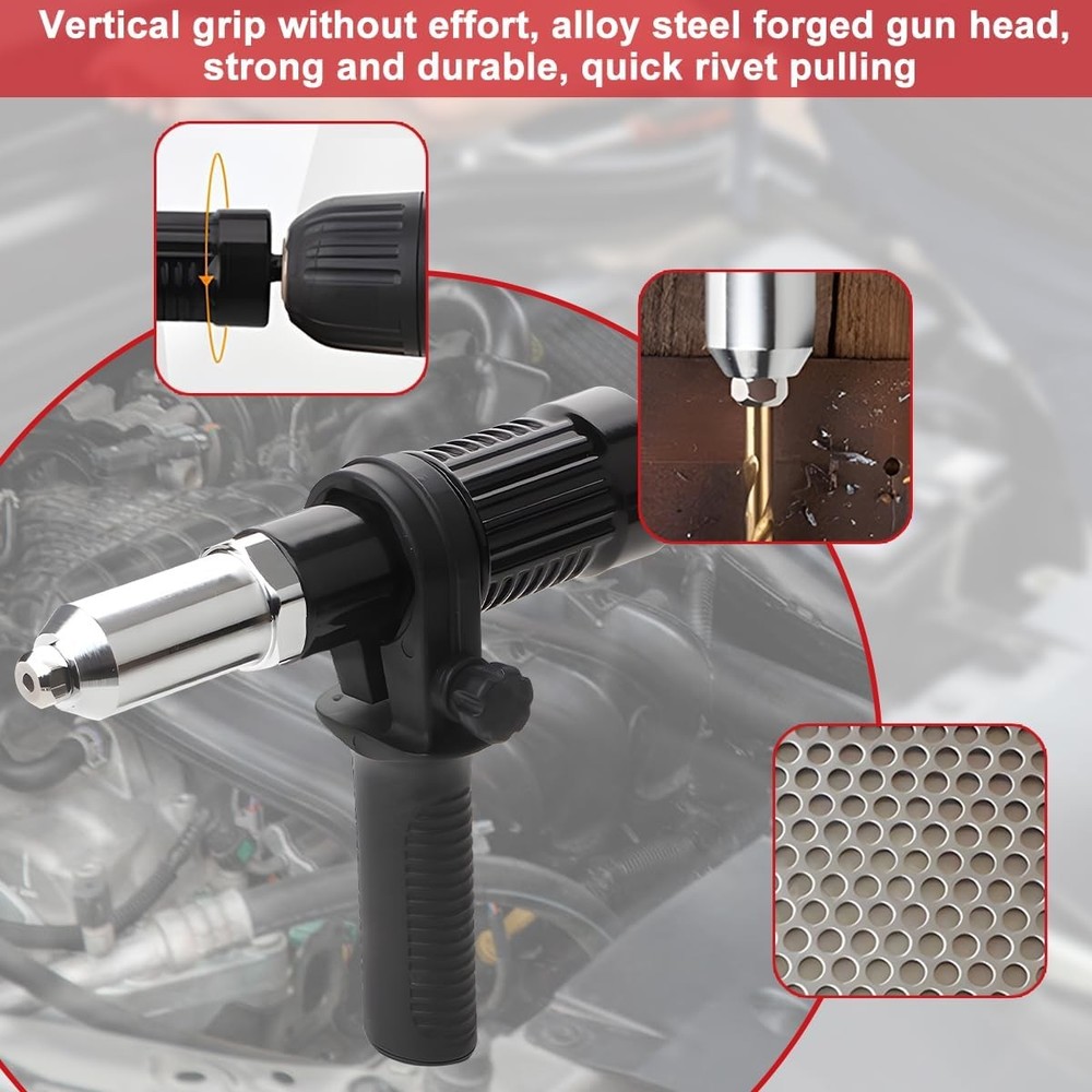 Electric Rivet Nut Gun Cordless Drill Pop Adapter Riveting Riveter Insert Tool
