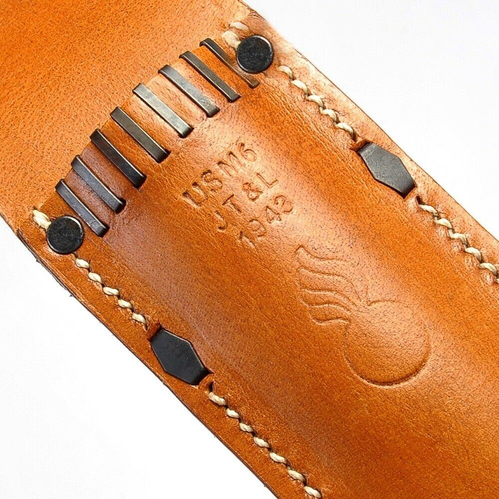 U.S. WWII M3 FIGHTING KNIFE & M6 LEATHER SCABBARD