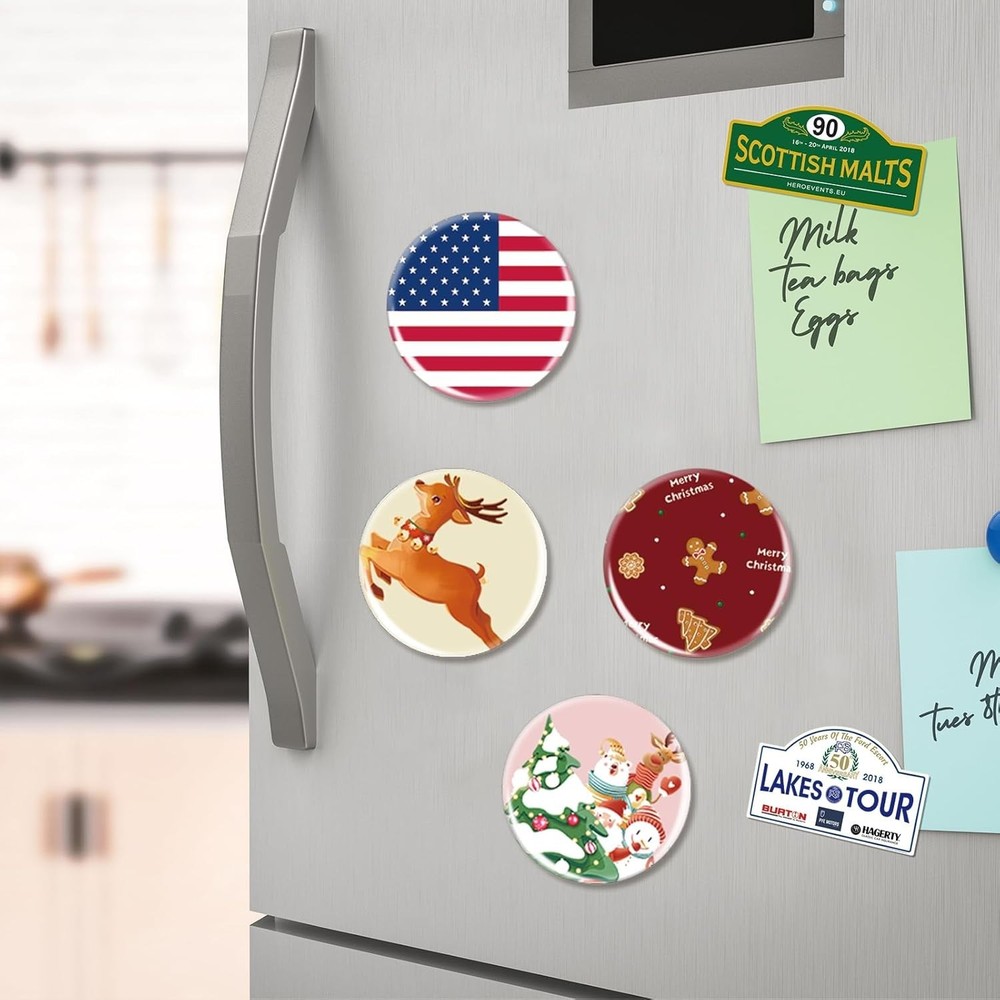 Complete 100-Piece Fridge Magnet Maker Kit - Includes Metal & Clear Components