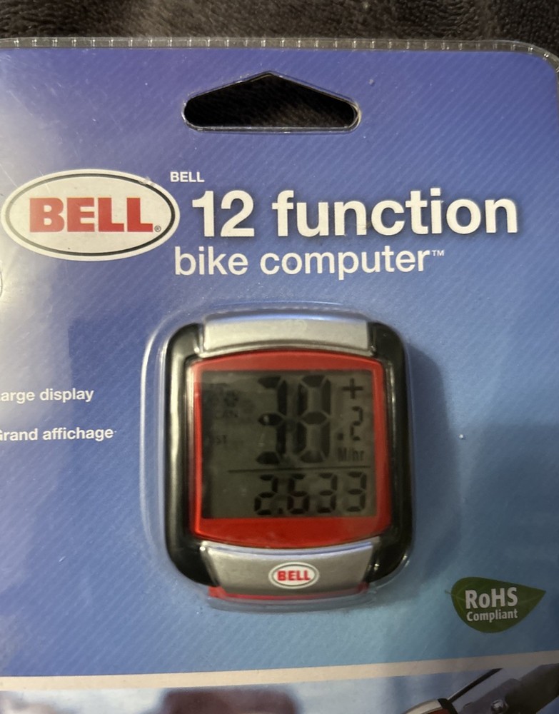 BELL Bicycle Bike Computer 12 Function Large Display Odometer Clock Timer Sealed