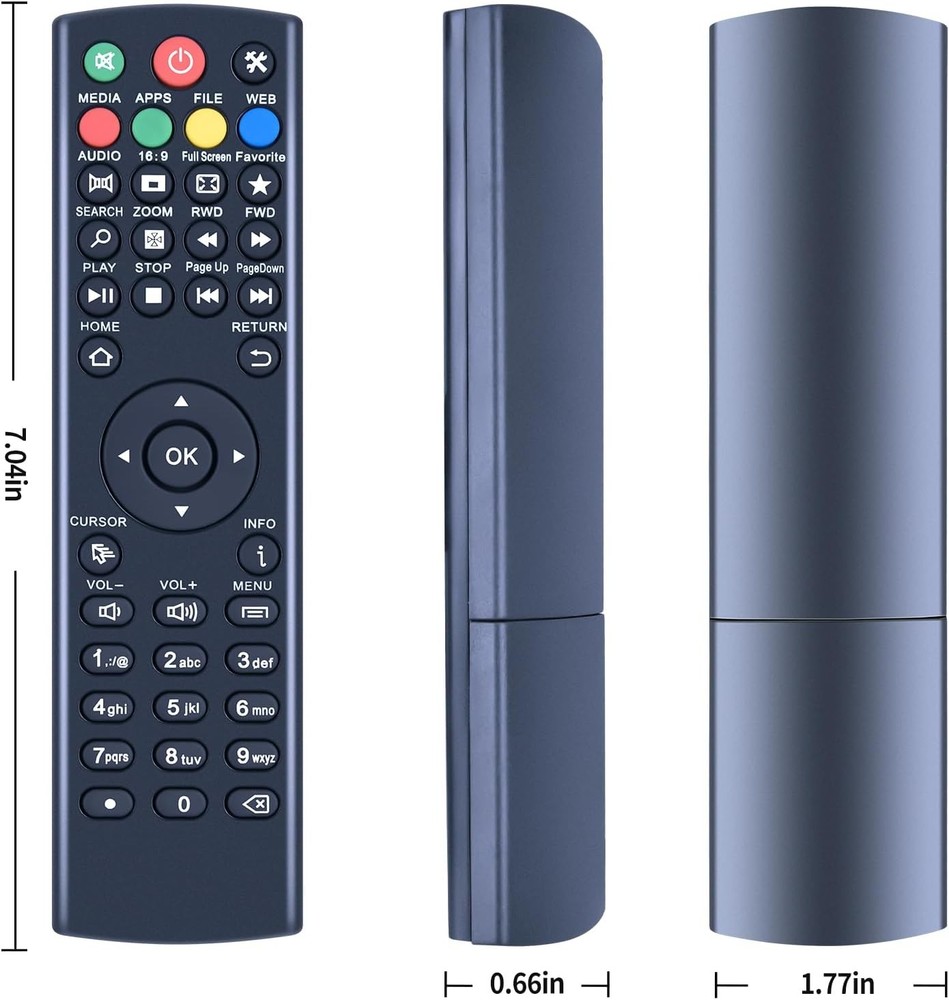 Replacement Remote Control Compatible with Superbox Without Voice, for Blue