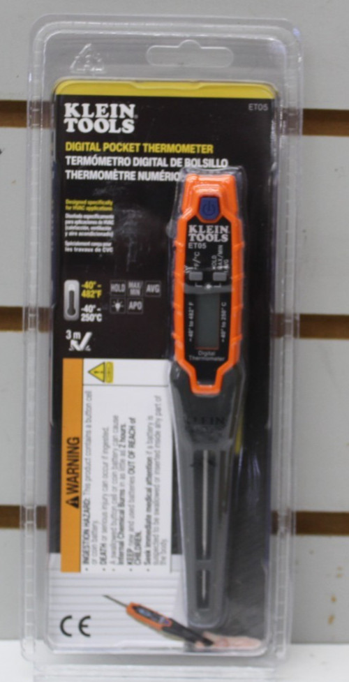 Klein Tools ET05 Digital Pocket Thermometer Probe