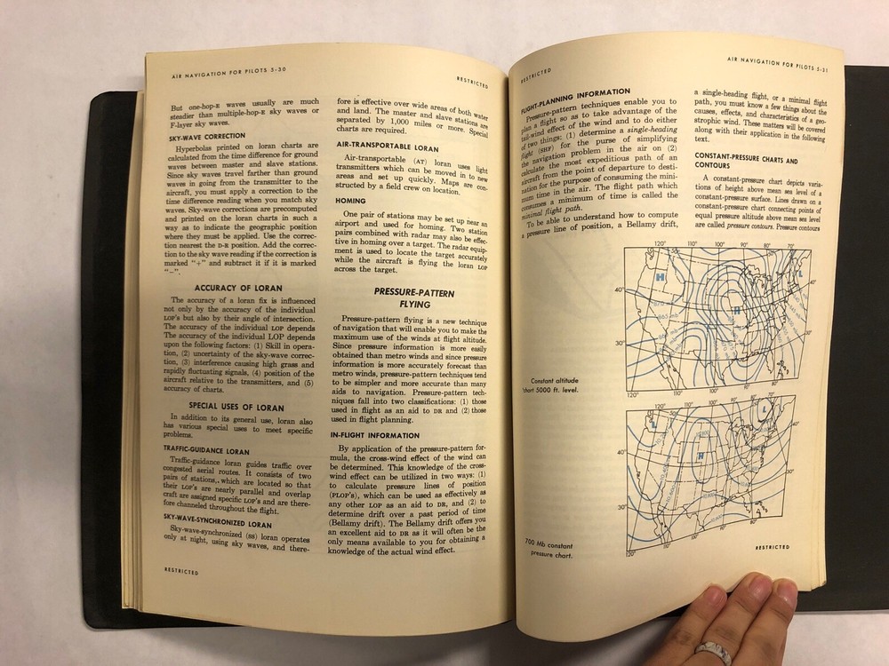Air Navigation For Pilots-Air Training Command 1951 Original