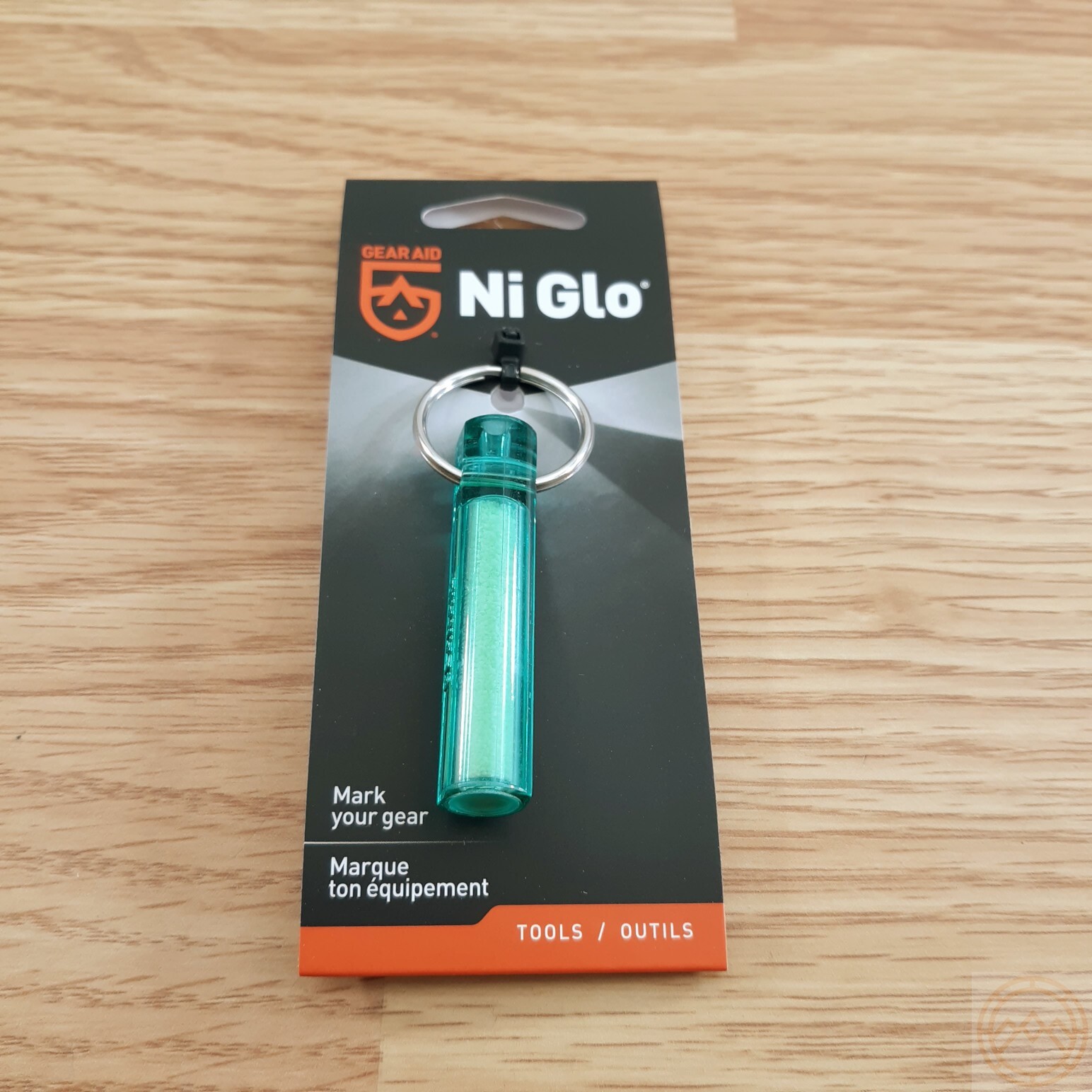 Ni-Glo Solar Gear Marker Dragon Green Recharges By Sun or Light Source Keychain