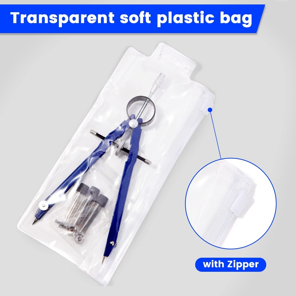 2pcs Metal Compass Set for Geometry, Drafting, Drawing, and Measuring Tools