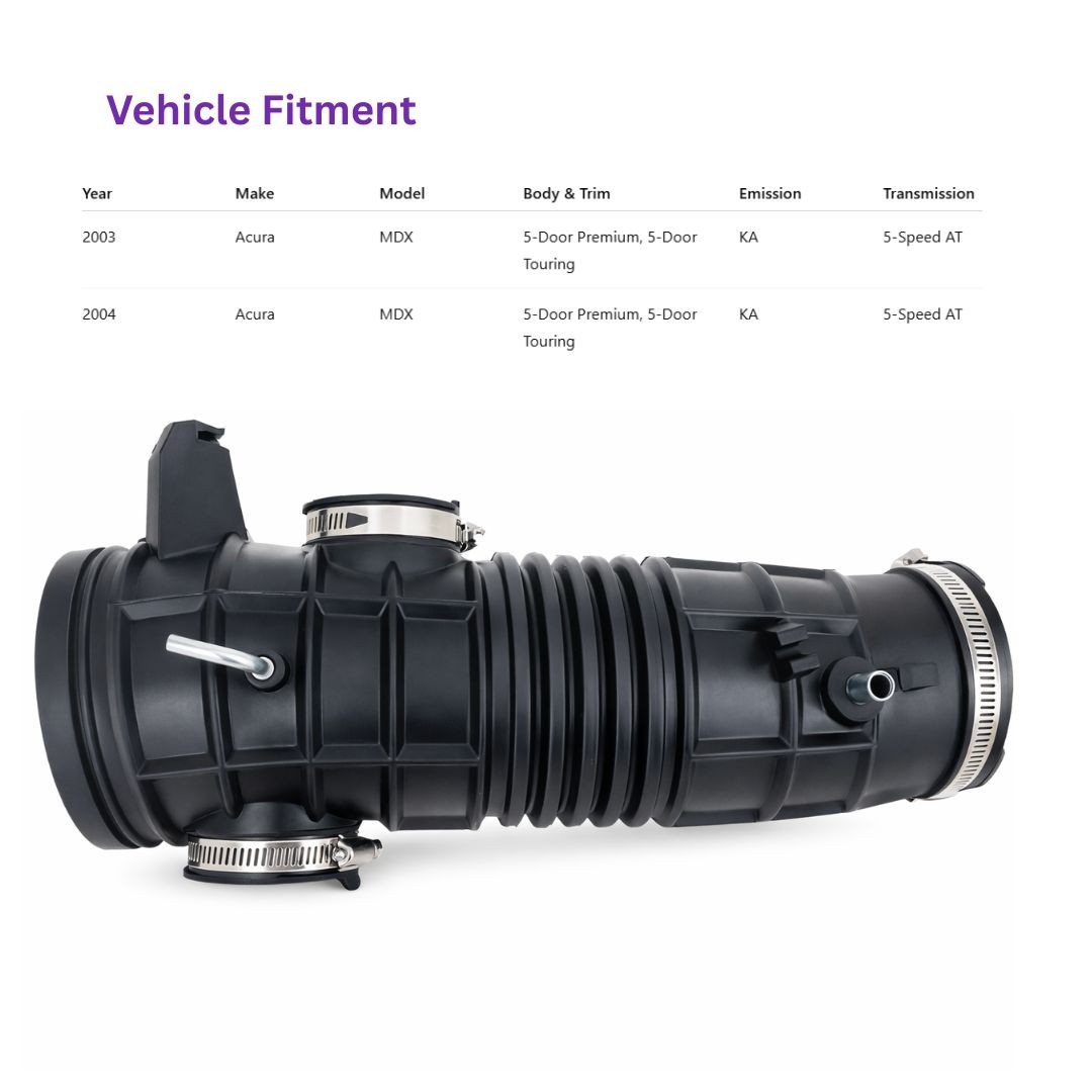 Engine Air Intake Hose Fits 2003–2004 Acura MDX 3.5L V6 | 17228-RDJ-A00