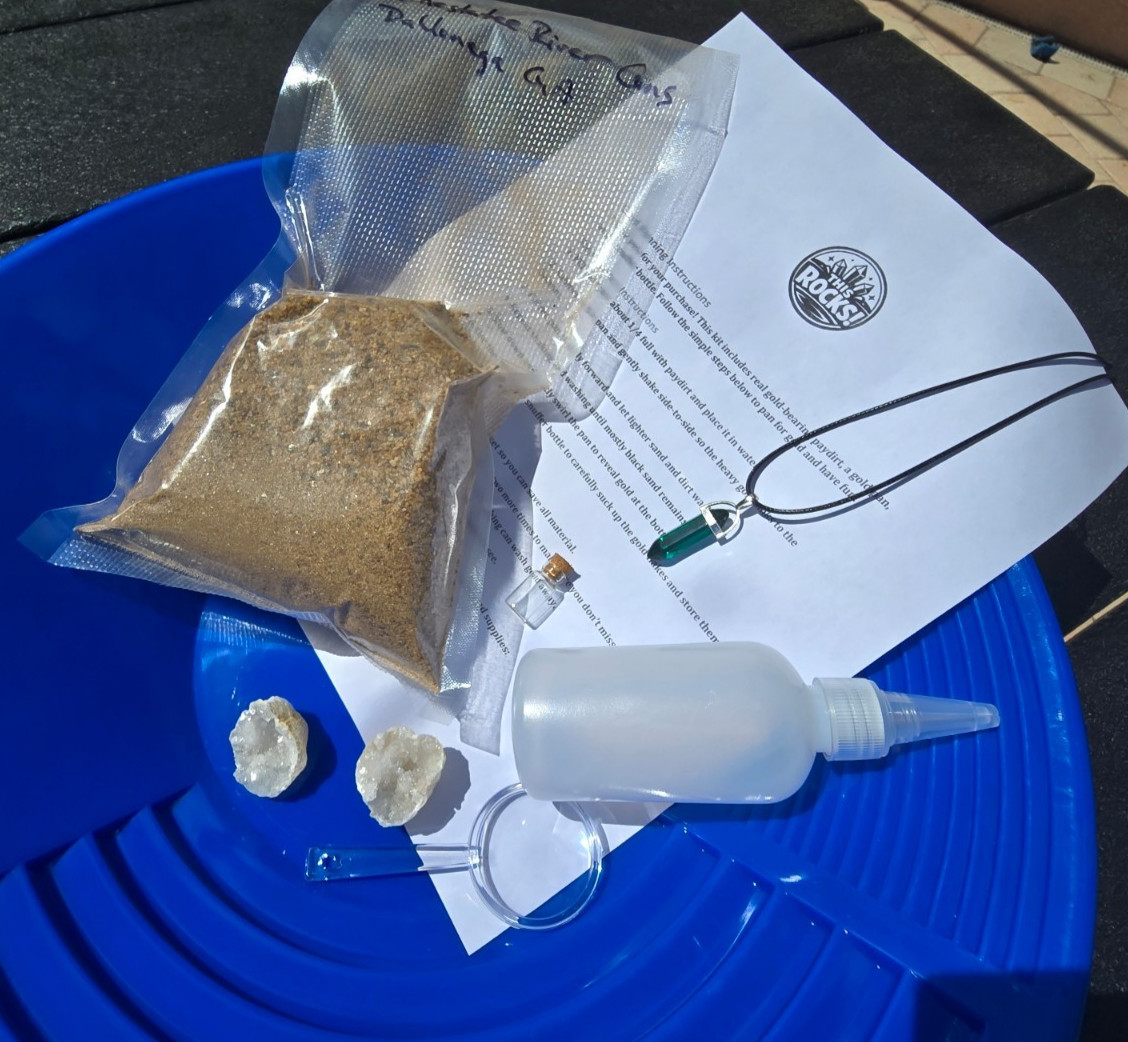 🔥 Gold Pan + 1lb Concentrate Paydirt Prospector Kit – Georgia - Nuggets, Fines