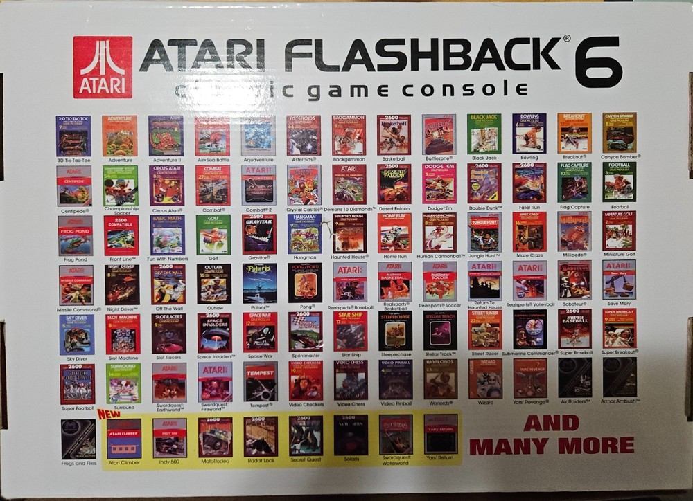 Atari Flashback 6 Classic Game System 100 Built-in Games 2 Wireless Controllers