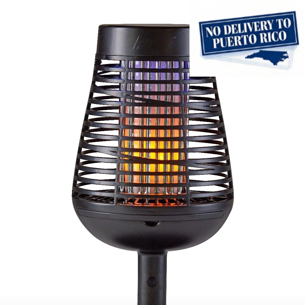Solar Insect Killer Torch with LED Flame Effect, Black Torch