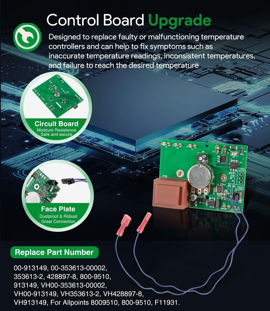 Replacement Temp Control Board with Adjustable Range for Oven Regulation