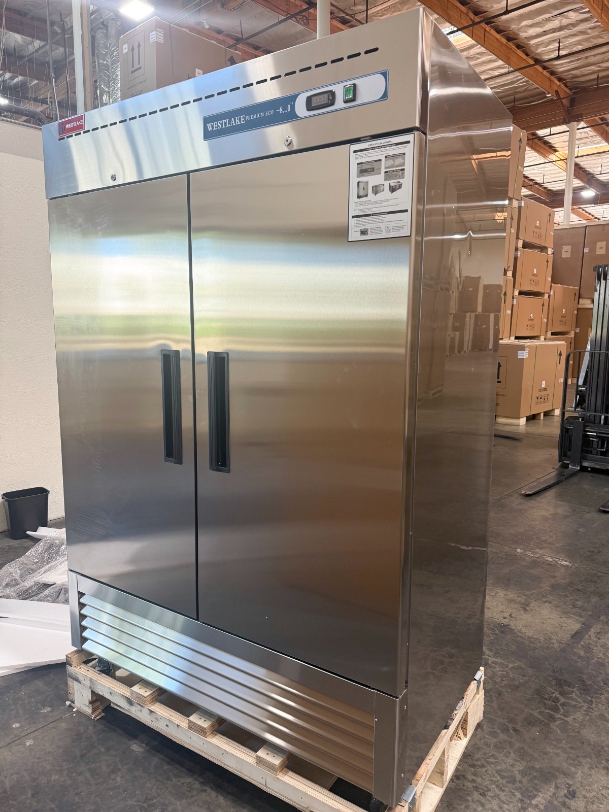 Westlake 54" Commercial Freezer Double Door Stainless Steel – Dent