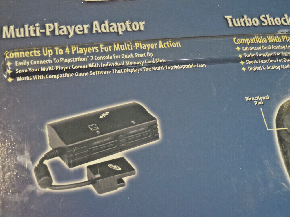 Intec Accessory Controller Pak Bundle for Playstation 2 PS2 Multitap Remote -New