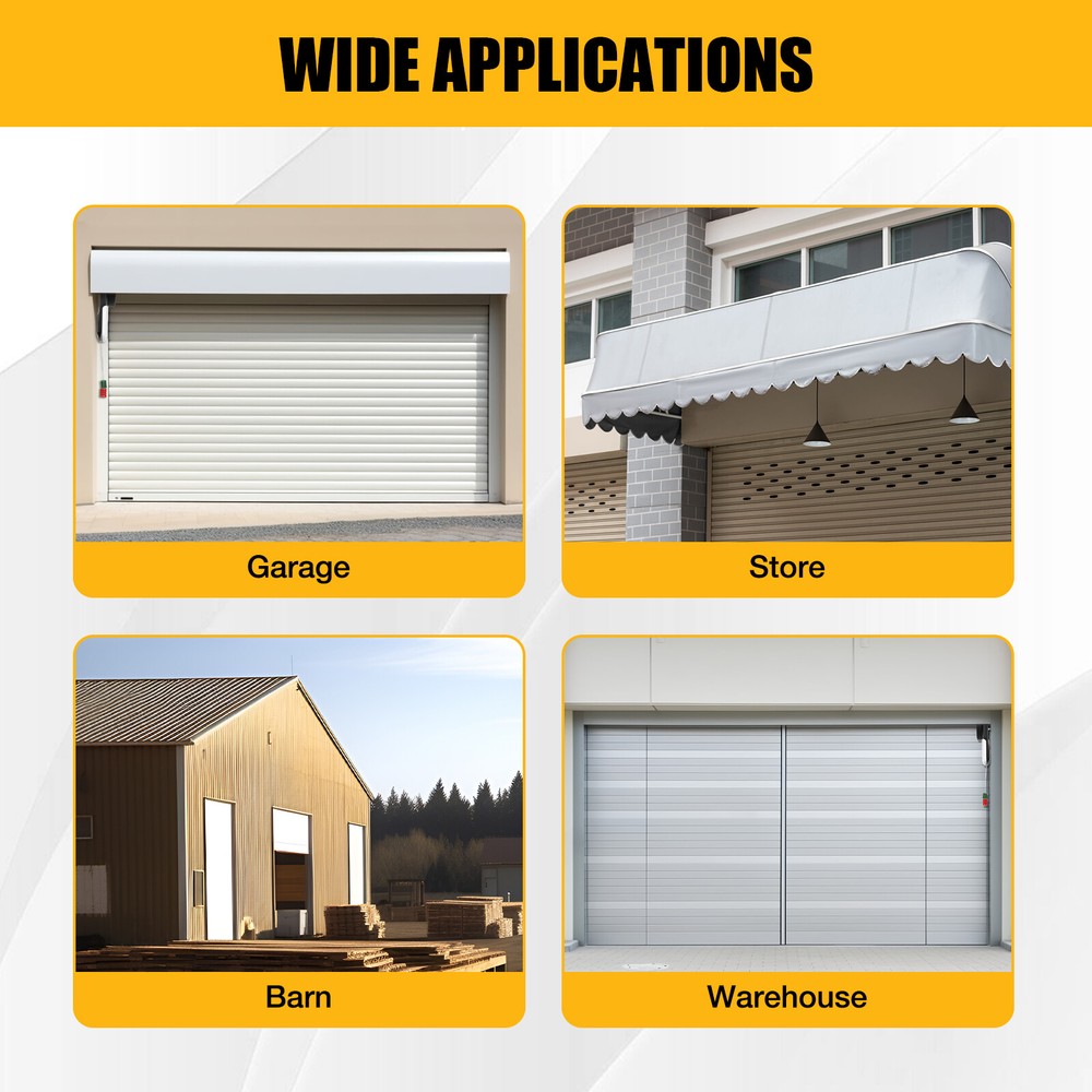 Automatic Garage Roll Up Roller Door Gate Opener Motor+Remote Controller 100W