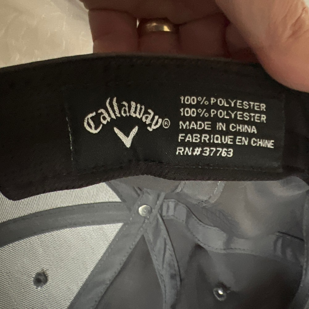 Callaway Gray With Red Label Poly Adjustable Cap Hat