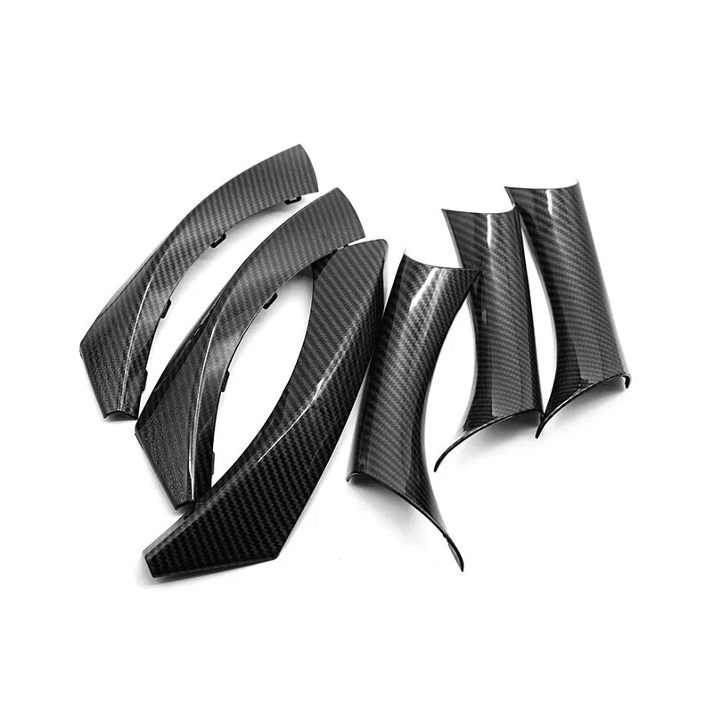 Black/Beige/Carbon Interior Door Handle Cover Pull Trim For BMW E90 E91 E93 328i
