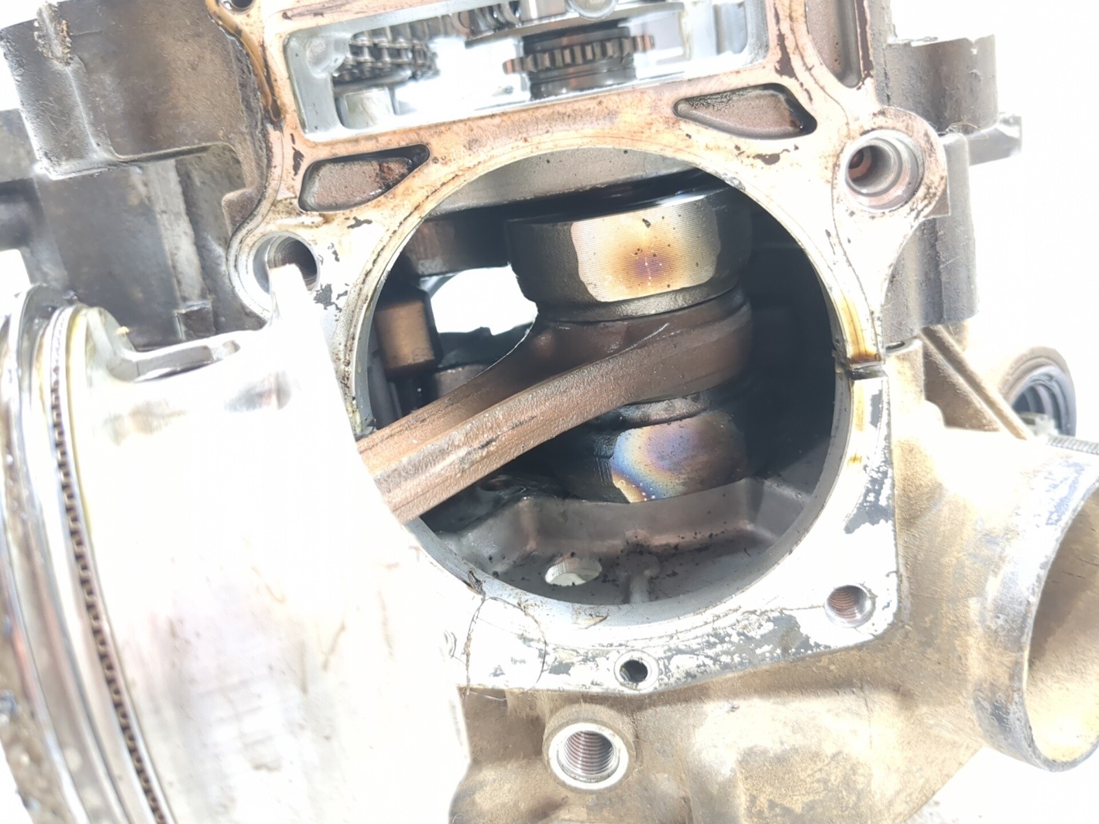 04-08 Yamaha Grizzly 660 YFM660 Engine Motor Block Case W/ Crankshaft