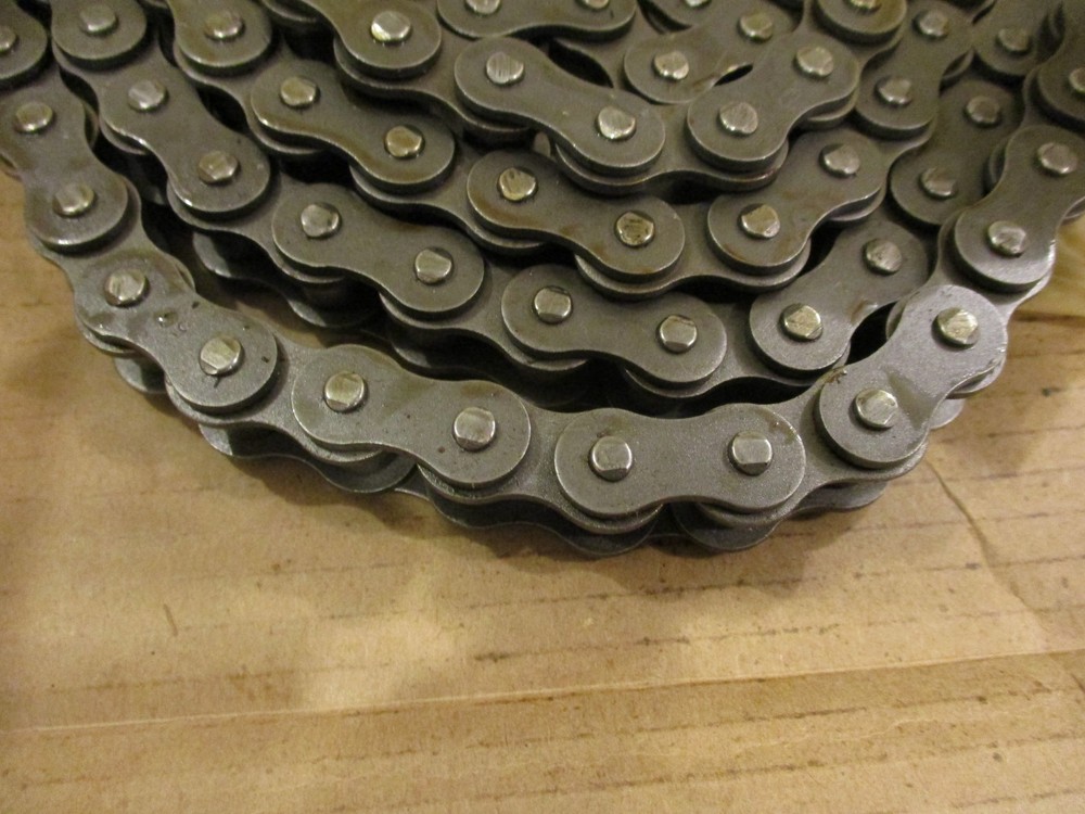50 Riveted roller chain.  10 ft long.