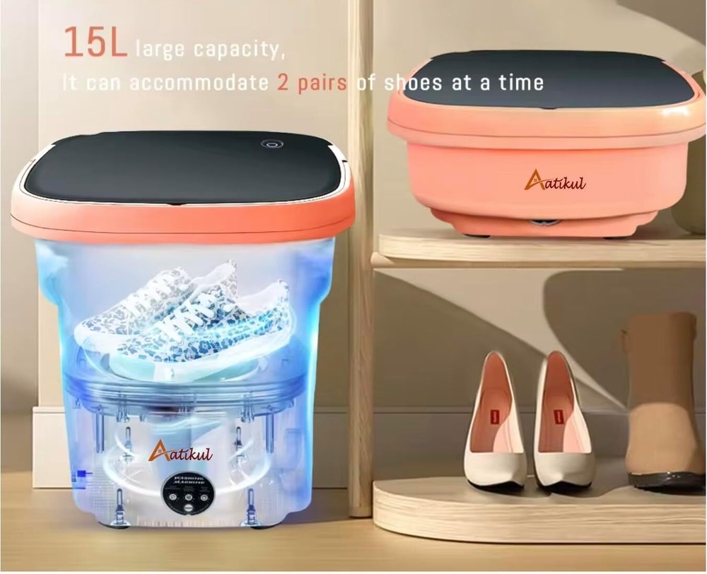 15L Foldable Portable Mini Washer, Small washing Machine for Small clothes