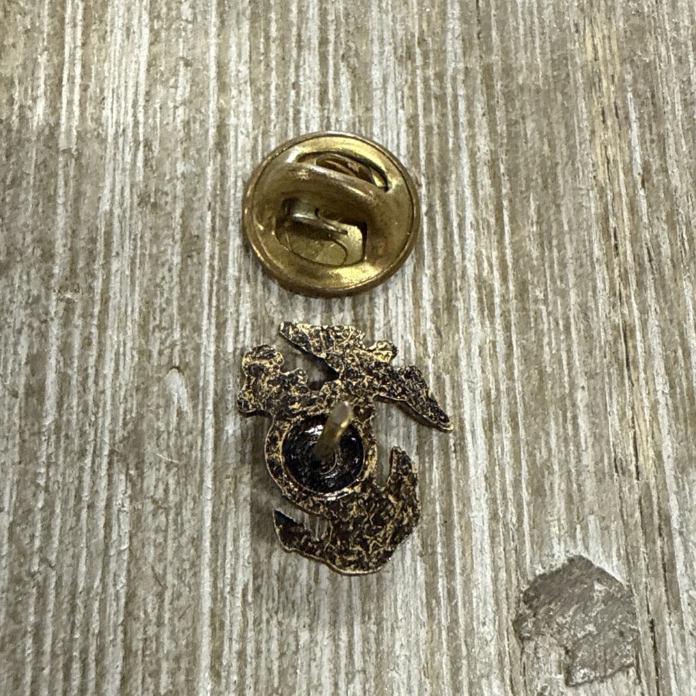 Gold Tone USMC EGA Eagle Globe Anchor Left Emblem Hat Pin