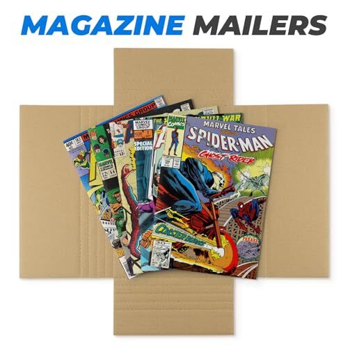 25 Pack Comic Book Shipping Box Mailers Corrugated Cardboard Document Mailing
