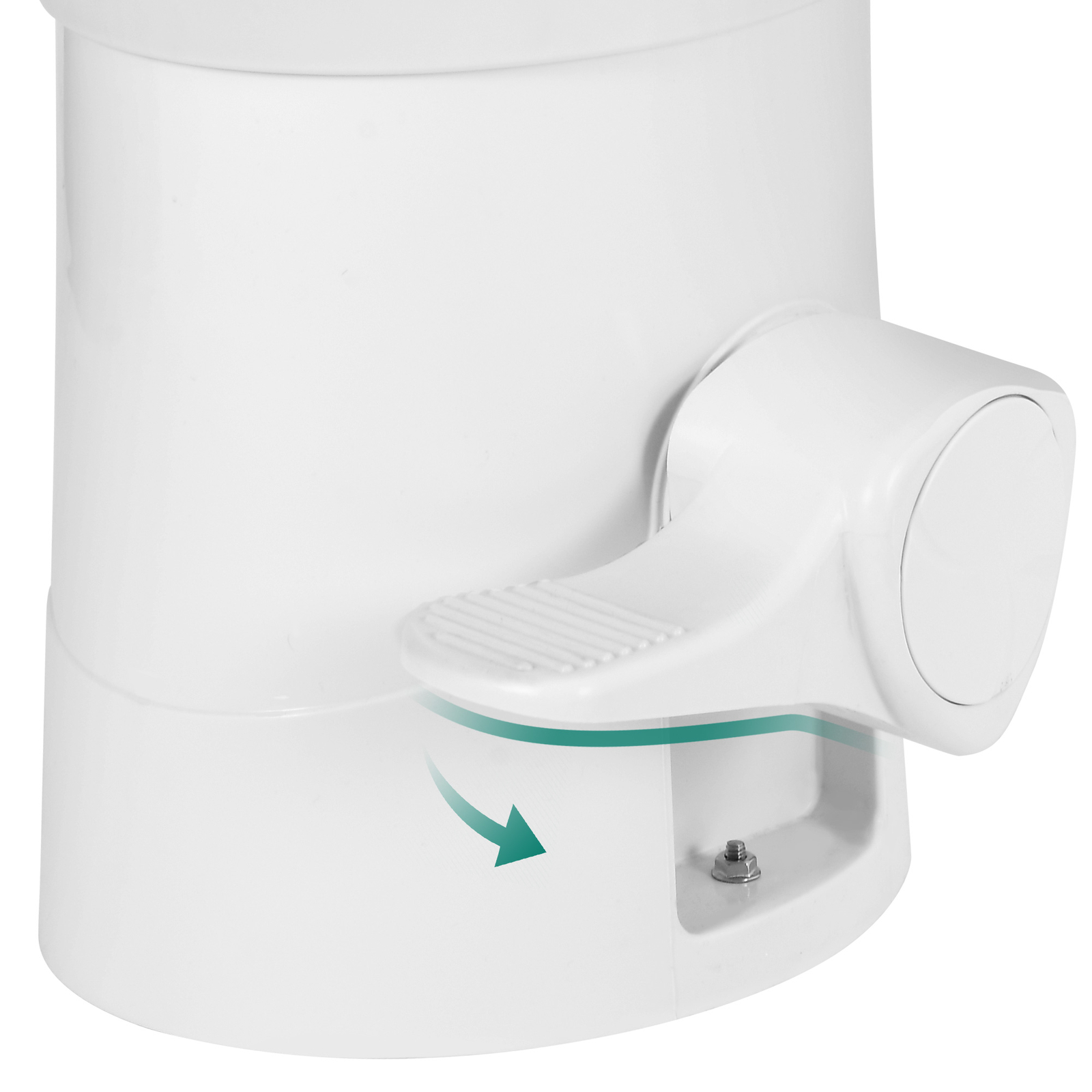 Portable RV Toilet Gravity Pedal Flush with Enamel Bowl for Indoor Outdoor