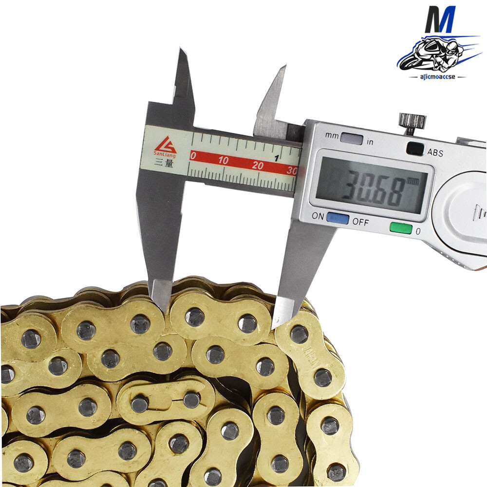 With O-Ring Drive Chain Gold Color for ATV Motorcycle 525 Pitch 120 Links New