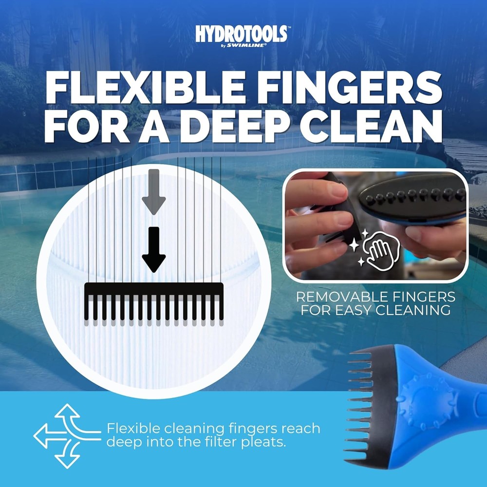 Pool Filter Cartridge Cleaning Tool with Quick Disconnect
