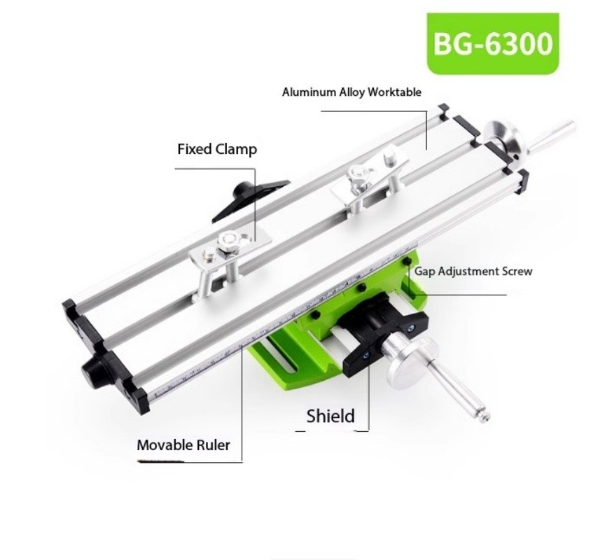 Drilling Machine Worktable with Vise, Featuring X-Y Dual Coordinate Axes