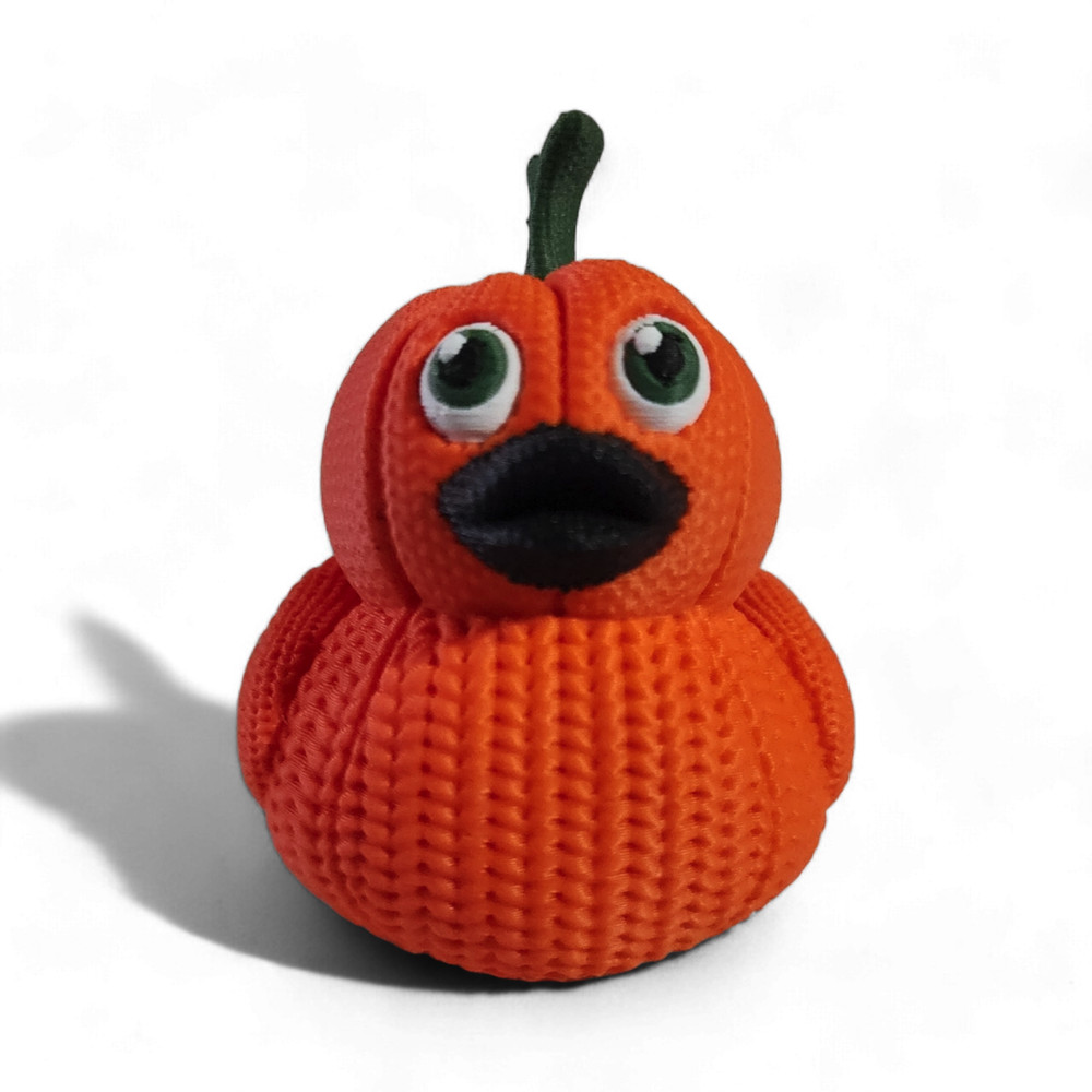 Knit Pumpkin Duck