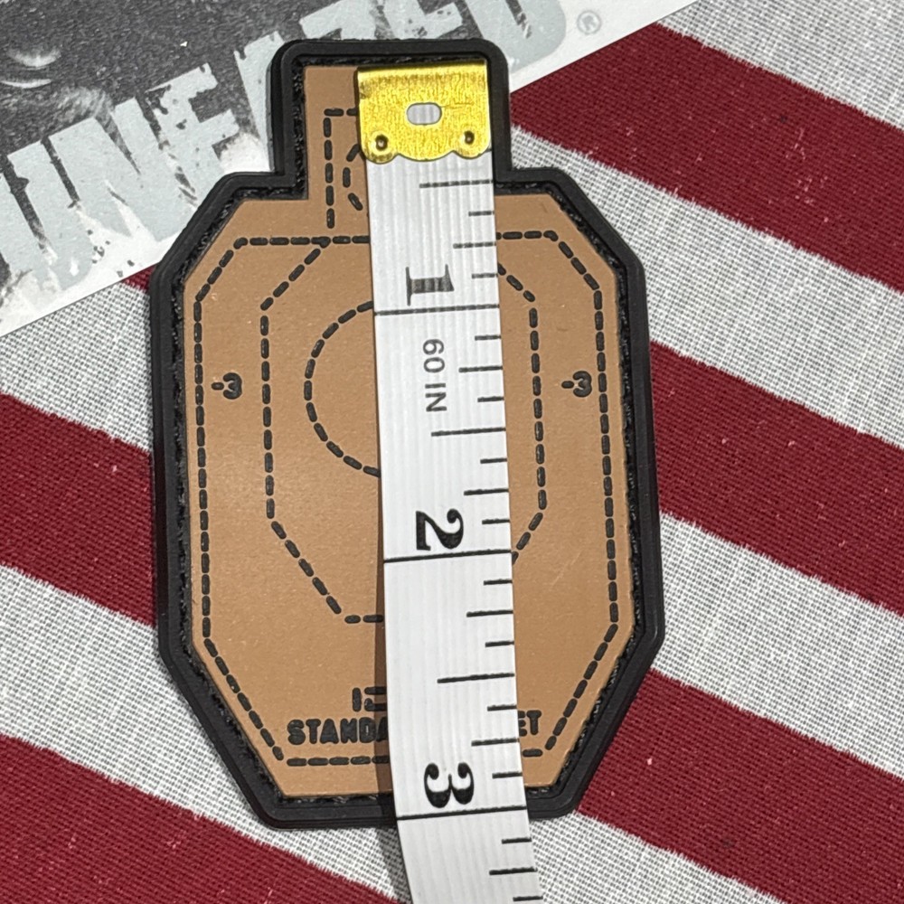 PvC 3D: Silhouette Target… Morale Brown Hook And Loop Patch High Quality 3d
