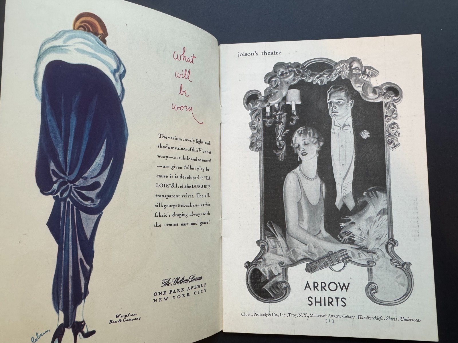 Vintage Broadway Theater Programs 1920s Art Deco Roxy, Jolsons, Majestic