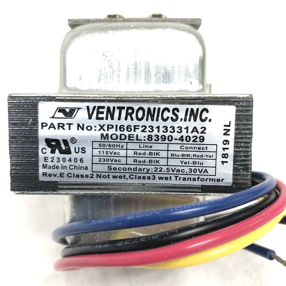 Ventronics Inc Transformer Model 8390-4029 New XP166F2313331A2