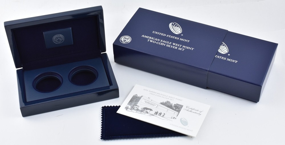 2013 American Eagle WP Two Coin Silver Proof Set Empty Box w/ COA