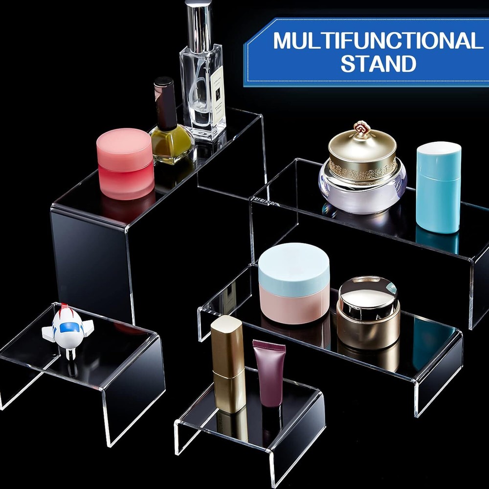 36 Pcs Acrylic Risers Large and Medium for Display Clear clear