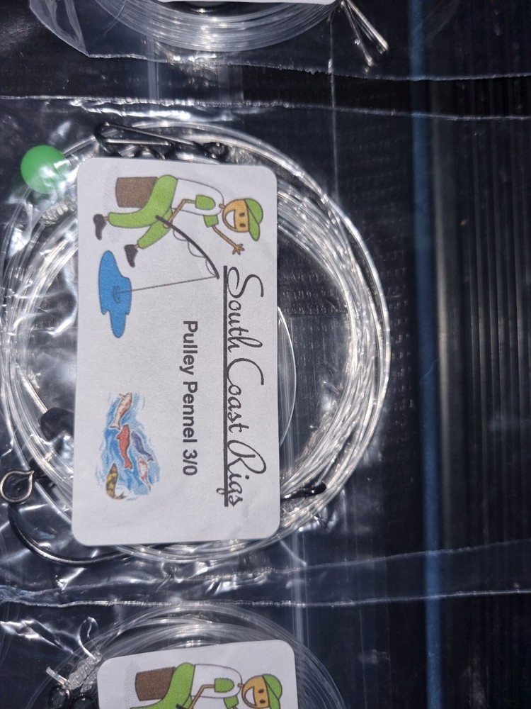 5x Pully Pennel Rigs 3/0 Hooks