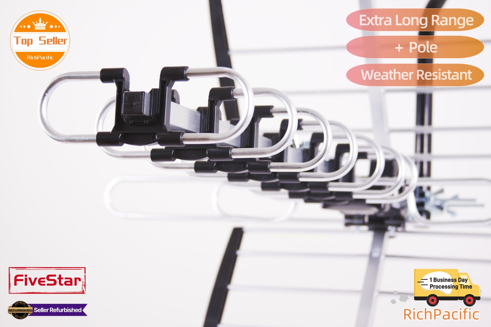 Newly upgraded VHF UHF 4K HDTV Antenna Outdoor 300 Miles Mounting Kit Included