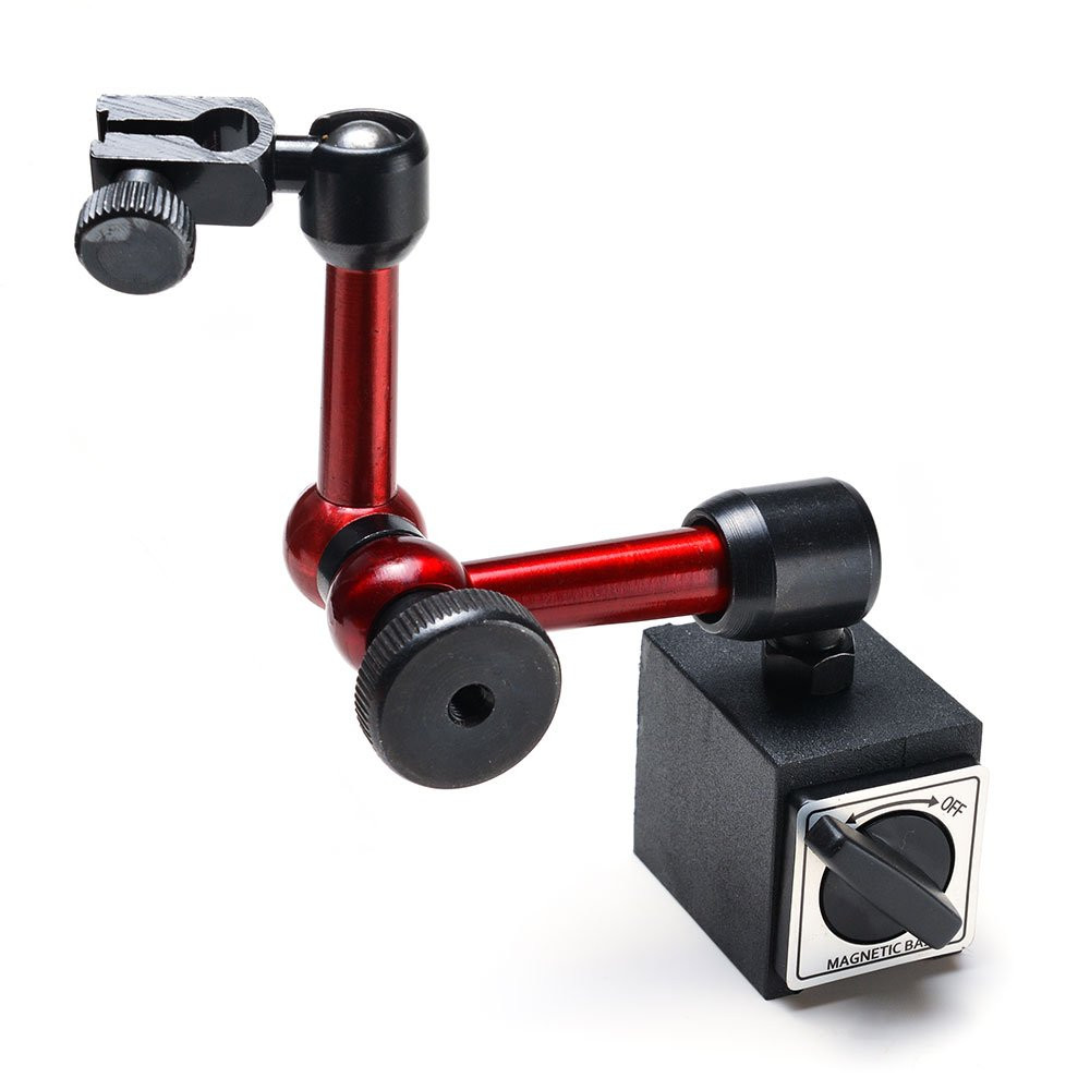 ® 3-Joint Red Adjustable Magnetic Base Holder for Digital Dial Indicator