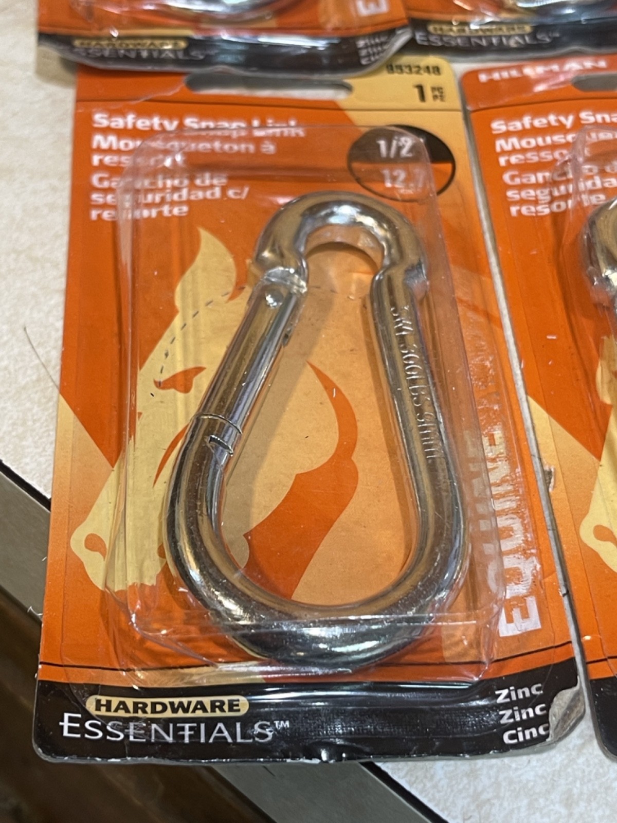 (6-Pk) Equine Hillman Safety Snap Link Zinc 1/2”" x 3-1/2" 853248 300LBS (M3)