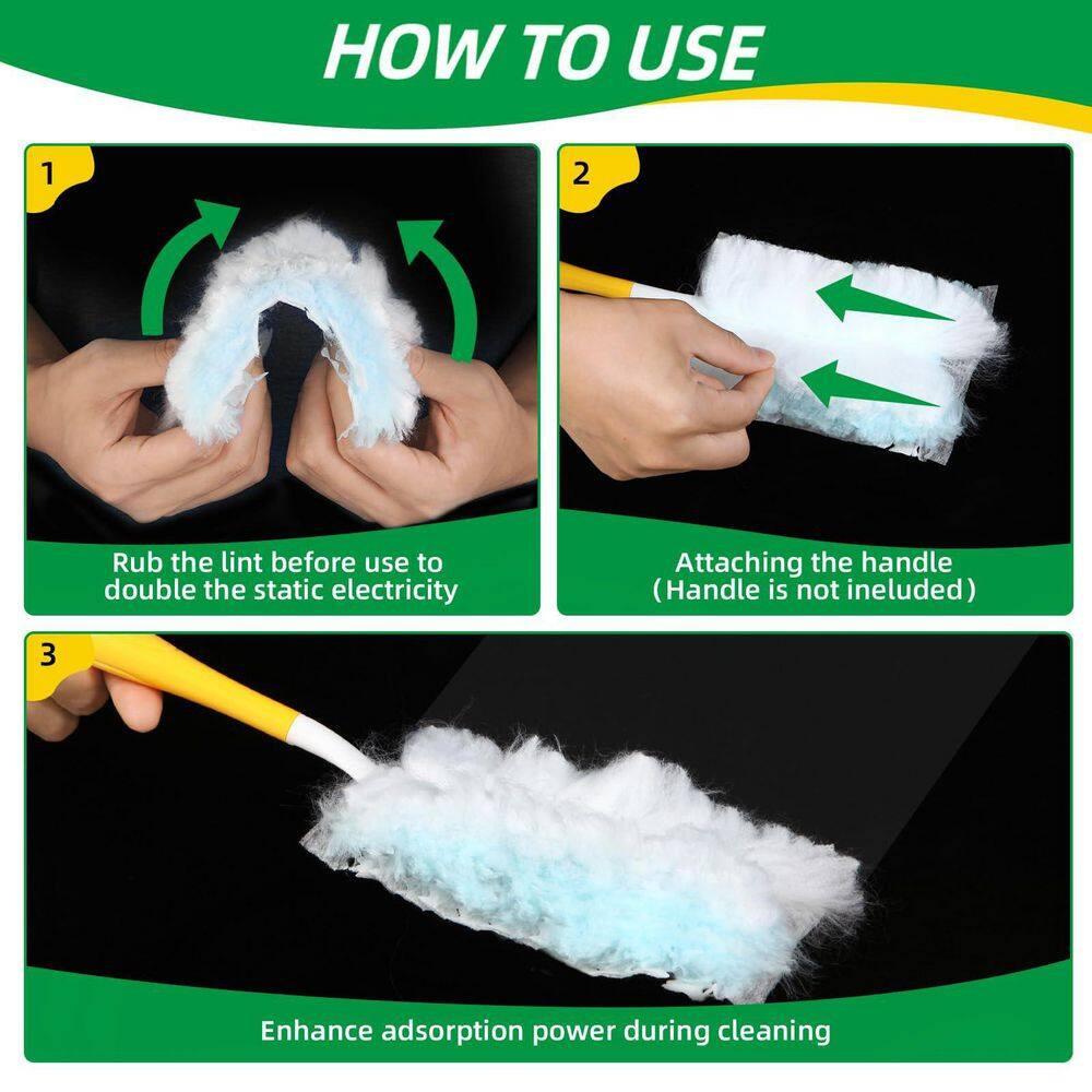 Blue Static Duster Refills with Disposable Replacement Heads for Electronics Fur
