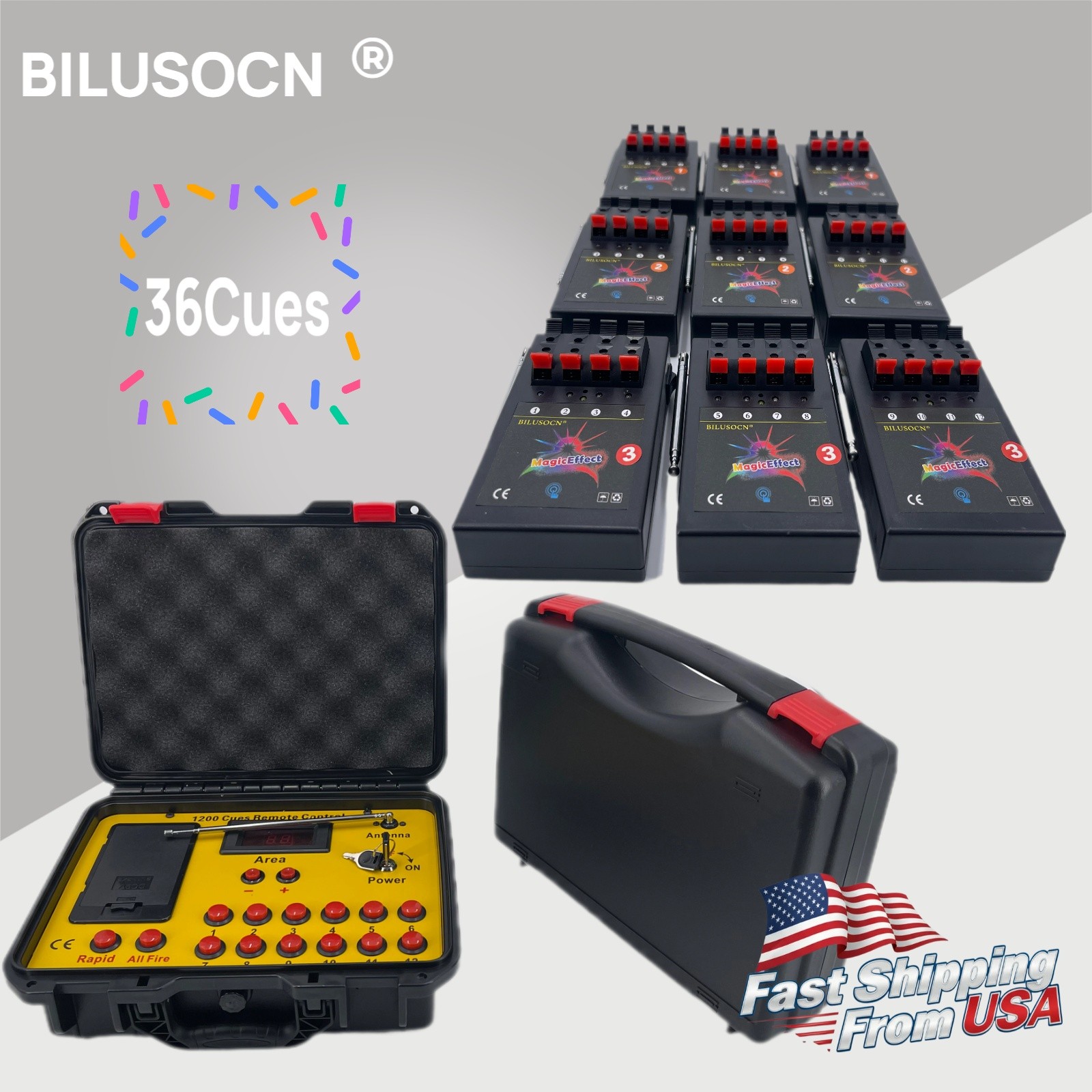 36 Cue Fireworks Receiver Firing System Remote Control Pyro Igniter Station