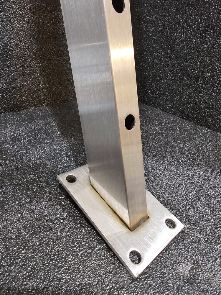 Muzata Slope Post Knee Wall 36"x1"x2" Adjustable Top Cable Railing Post PR11