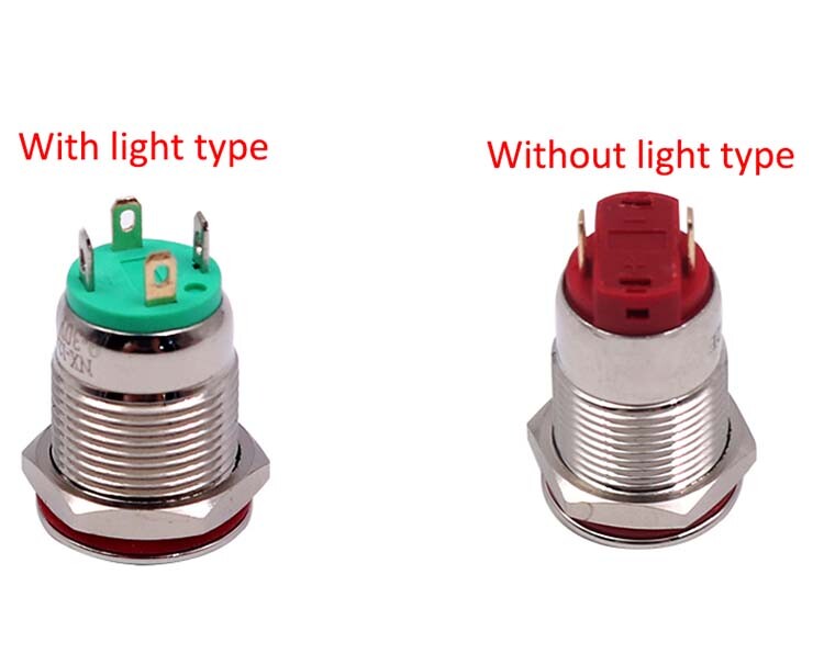 12mm Metal Waterproof LED Illuminated Switch Momentary Push MINI Button Switch